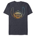 thumbnail image 1 of Disney Stitch Face Halloween - Short Sleeve Blended T-Shirt for Adults - Customized-Navy Heather, 1 of 5