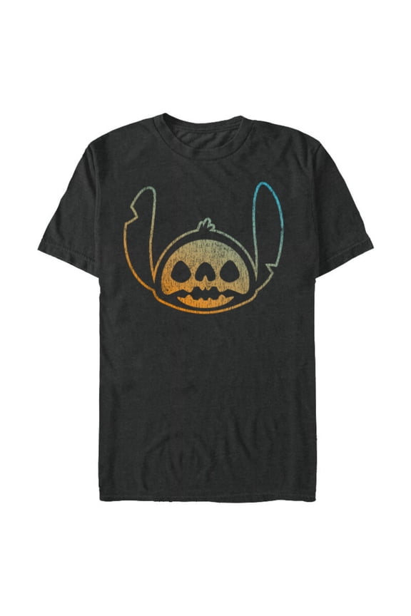 Stitch Face Halloween - Short Sleeve Blended T-Shirt for Adults - Customized-Dark Heather