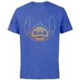 thumbnail image 1 of Disney Stitch Face Halloween - Short Sleeve Cotton T-Shirt for Adults - Customized-Royal Heather, 1 of 5