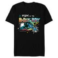 thumbnail image 1 of Disney Stitch Family Shine Mom of the B-Day Boy Birthday - Short Sleeve Blended T-Shirt for Adults - Customized-Black, 1 of 5