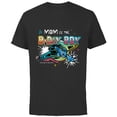 thumbnail image 1 of Disney Stitch Family Shine Mom of the B-Day Boy Birthday - Short Sleeve Cotton T-Shirt for Adults - Customized-Black, 1 of 5