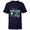 thumbnail image 1 of Disney Stitch Family Shine Sis of the B-Day Boy Birthday - Short Sleeve T-Shirt for Kids - Customized-Navy, 1 of 5