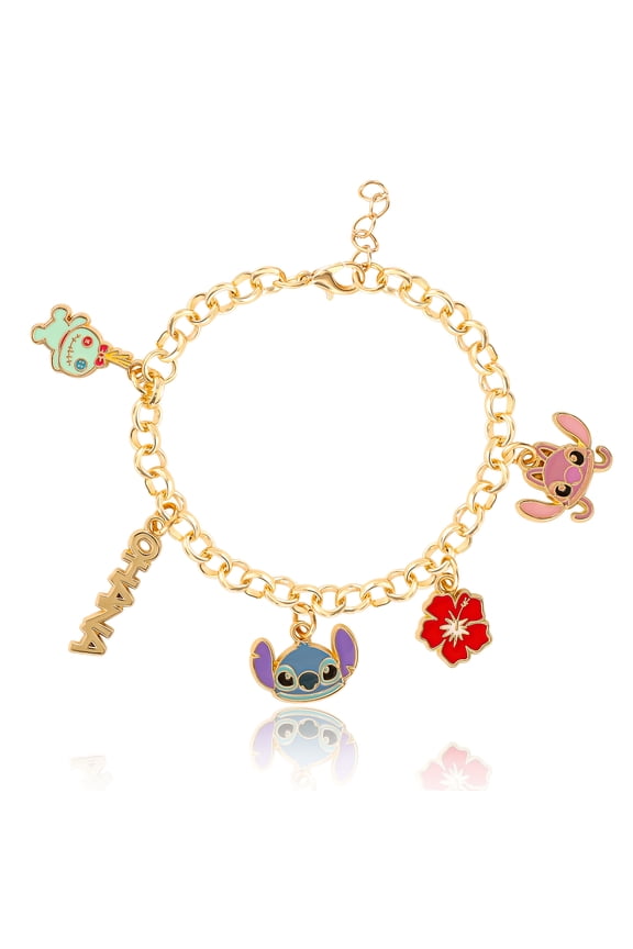 Stitch Fashion Charm Bracelet, 7+1" Chain