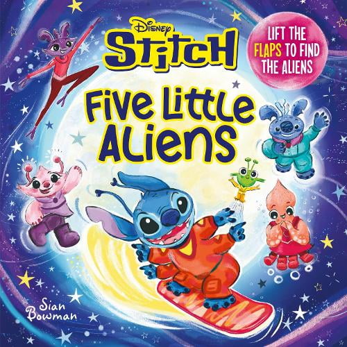Disney Stitch Five Little Aliens: A lift-the-flap picture book (Paperback)