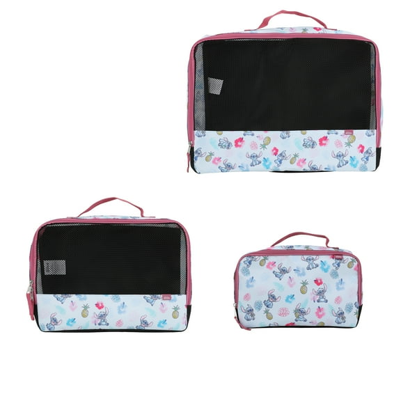 Disney Stitch Flower Pattern 3-Piece Packing Cube Set