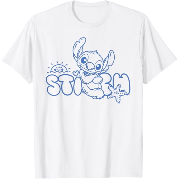 Disney Stitch Fluffy Summer Sun Beach Vibes T-Shirt