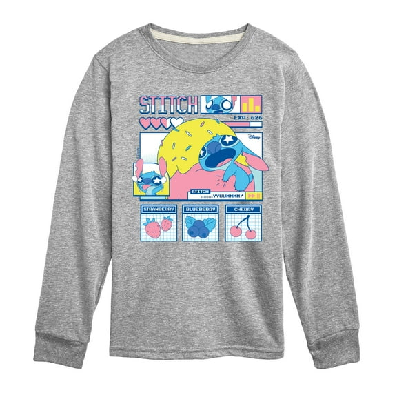 Disney - Stitch Food Kawaii - Youth Long Sleeve Graphic T-Shirt