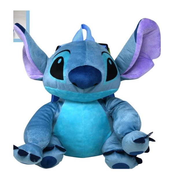 Disney Stitch Full Body Plush Backpack 12" w/Ears Sitting Walmart