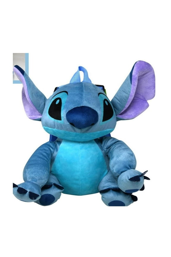 Disney Stitch Full Body Plush Backpack 12" w/Ears Sitting