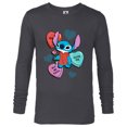 thumbnail image 1 of Disney Stitch Funny Candy Hearts Valentine's Day - Long Sleeve T-Shirt for Men - Customized-Charcoal Heather, 1 of 5