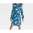 Disney Stitch Girl's Blue Minky Fleece Bathrobe, Robe, Size 6/6X