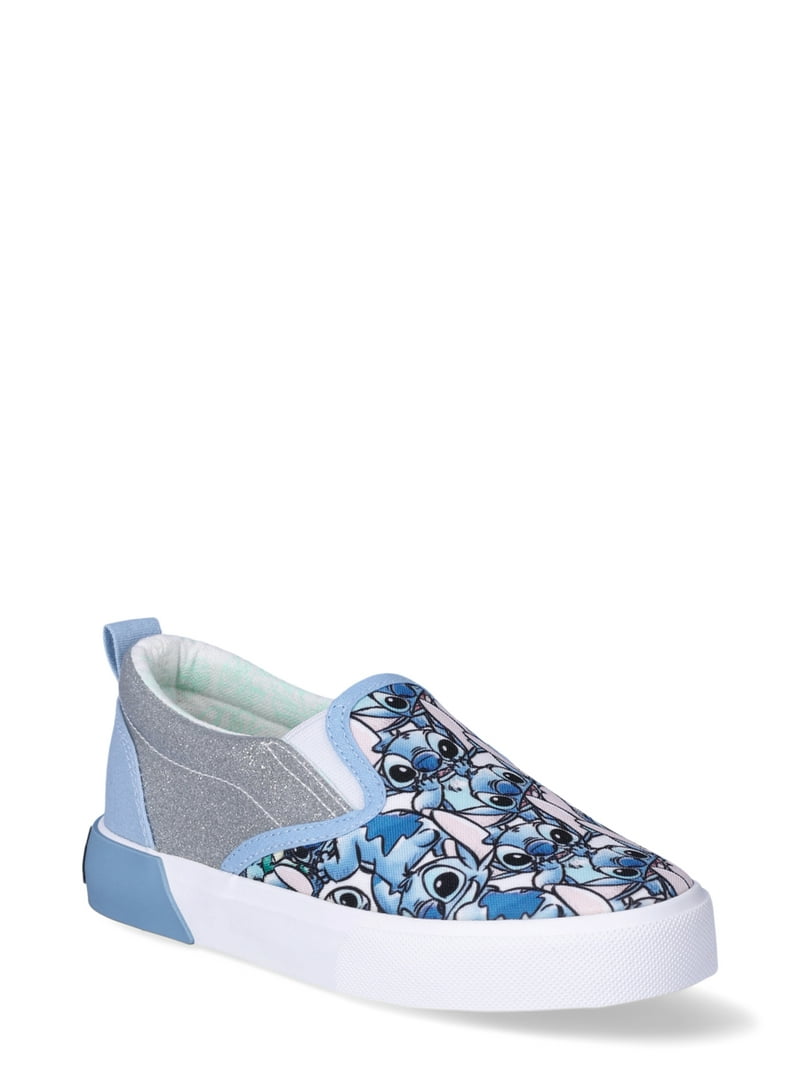 ☆Stitch♪ Disney Stitch Girl's Slip-On Twin Gore Sneakers - Walmart.com
