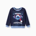 thumbnail image 1 of Disney Stitch Girls Boys Graphic Sweatshirts Pattern Blue Long Sleeves Christmas Family Matching Outfit Pullover, 1 of 7
