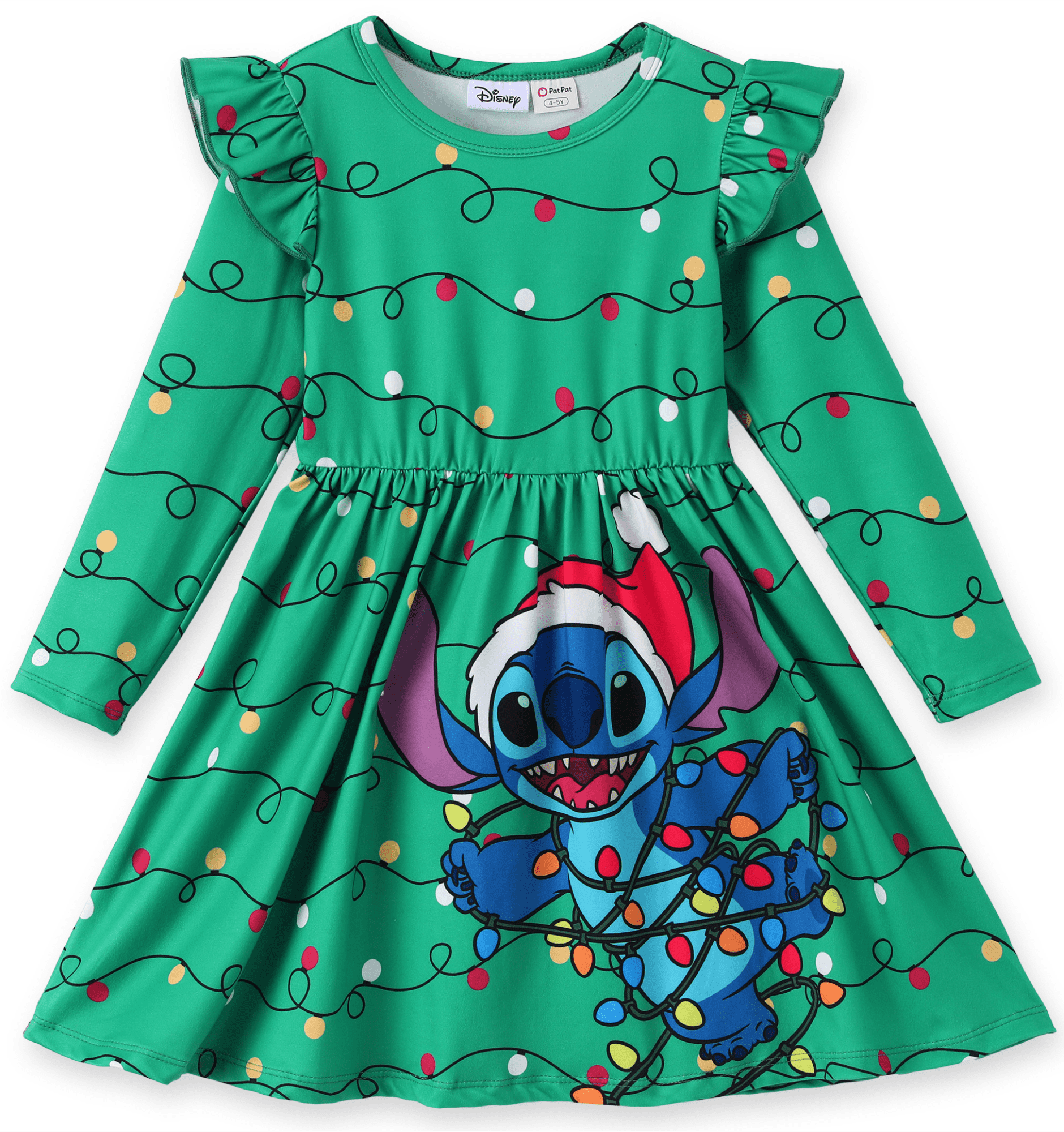 stitch christmas dress Disney Angel Girls Dresses Red Ruffle Lights Holiday Casual Toddler Kids 4-5T COLOR:Cream (picture) Homemade blue cheese! Recipe: Double Straps Lilo and stitch halloween Measuring approximately 16 inches