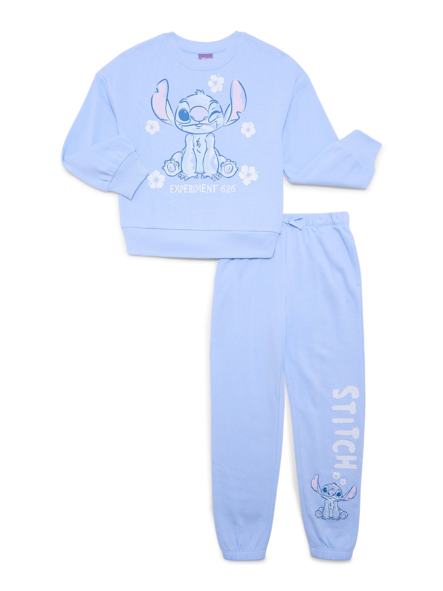 Lilo & Stitch Kids Graphic Fleece Sweatshirt and Jogger Set, 2 Piece, Sizes 4-18