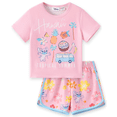 thumbnail image 1 of Disney Stitch Girls Graphic Tee and Dolphin Shorts 2-Piece Angel Pink School Casual Beach Outfit Set Kids 6-7Y, 1 of 9