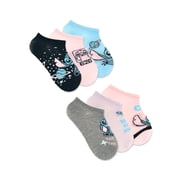 Disney Stitch Girls No-Show Socks, 6-Pack, Sizes S-L