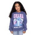 thumbnail image 1 of Disney Stitch Girls Oversized Graphic Crewneck Sweatshirt, Sizes 4-12, 1 of 7