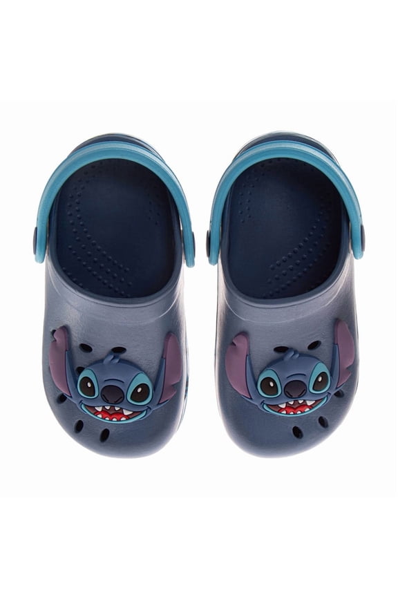Stitch Girls Slip-On Clogs with Angel and Back Strap (Toddler), Blue, Size: 5-6