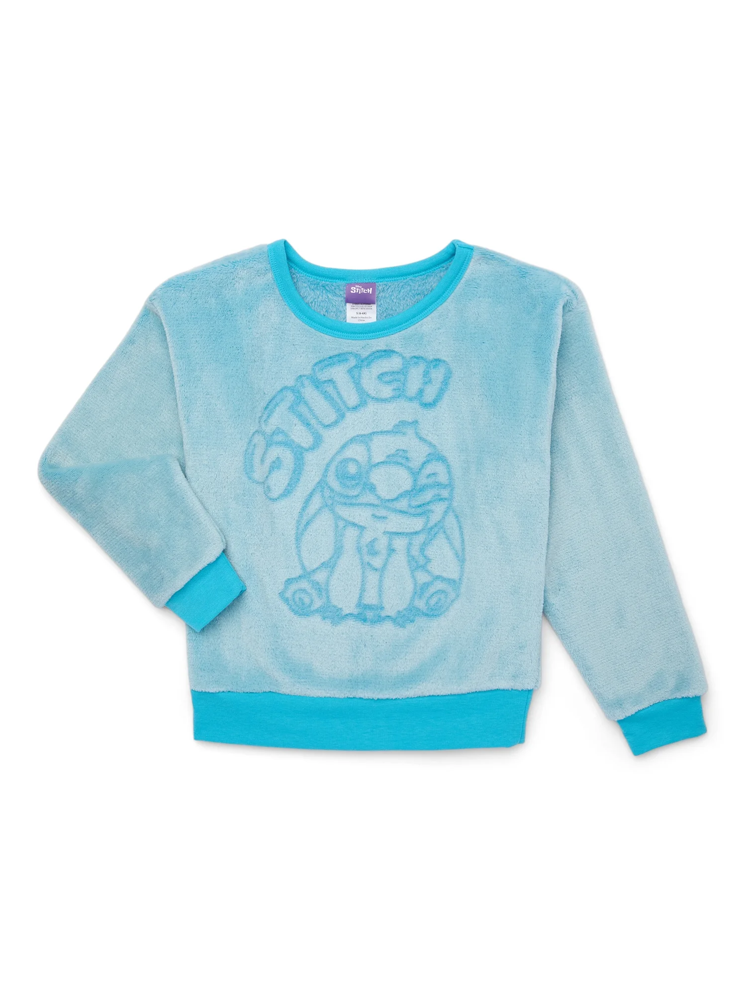 Disney Stitch Girls Woobie Pullover Sweater, Sizes 4-16