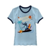 Disney Stitch, Graphic Ringer Tee, Women's