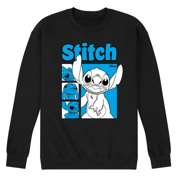 Disney - Stitch Grid - Men's Long Sleeve Crew Fleece Sweatshirt