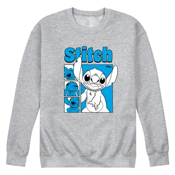 Disney - Stitch Grid - Men's Long Sleeve Crew Fleece Sweatshirt