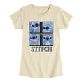 thumbnail image 1 of Disney - Stitch Grid - Youth Girls Short Sleeve T-Shirt, 1 of 4