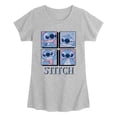thumbnail image 1 of Disney - Stitch Grid - Youth Girls Short Sleeve T-Shirt, 1 of 3