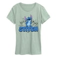 thumbnail image 1 of Disney - Stitch Group - Women's Short Sleeve Graphic T-Shirt, 1 of 3