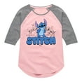 thumbnail image 1 of Disney - Stitch Group - Youth Girls Shirt Tail Raglan T-Shirt, 1 of 4