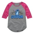 thumbnail image 1 of Disney - Stitch Group - Youth Girls Shirt Tail Raglan T-Shirt, 1 of 4
