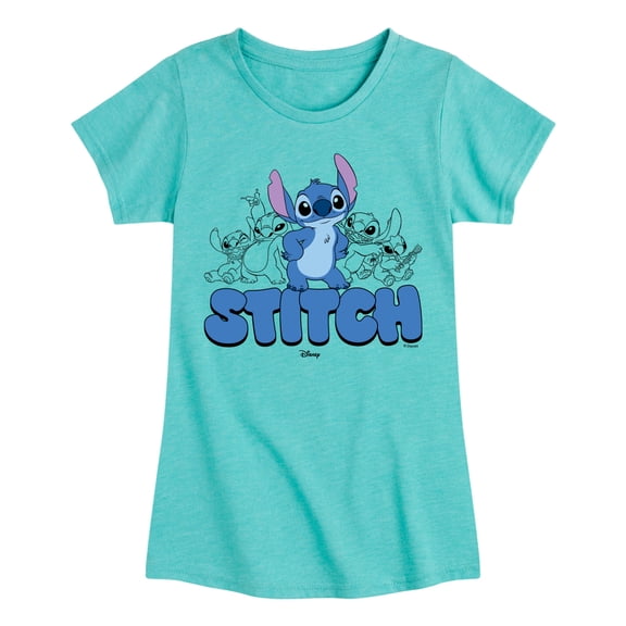 Lilo & Stitch - Stitch Group - Youth Girls Fitted Short Sleeve T-Shirt