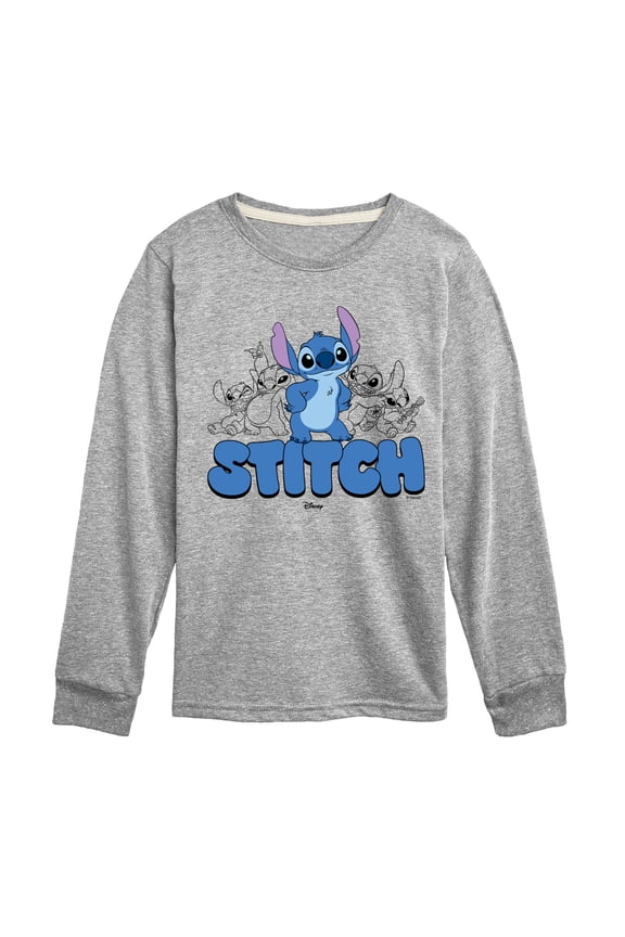- Stitch Group - Youth Boys Long Sleeve Graphic T-Shirt
