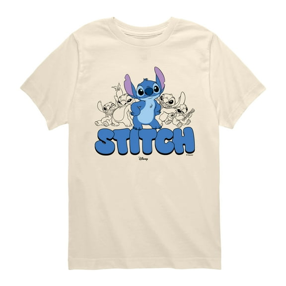 Lilo & Stitch - Stitch Group - Youth Boys Short Sleeve Graphic T-Shirt