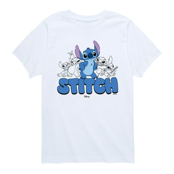 Lilo & Stitch - Stitch Group - Youth Boys Short Sleeve Graphic T-Shirt