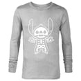 thumbnail image 1 of Disney Stitch Halloween Skeleton - Long Sleeve T-Shirt for Men - Customized-Athletic Heather, 1 of 5