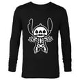 thumbnail image 1 of Disney Stitch Halloween Skeleton - Long Sleeve T-Shirt for Men - Customized-Black, 1 of 5