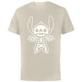 thumbnail image 1 of Disney Stitch Halloween Skeleton - Short Sleeve Cotton T-Shirt for Adults - Customized-Natural, 1 of 5