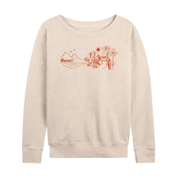 Lilo & Stitch - Stitch Hawaii - Women's French Terry Long Sleeve Pullover