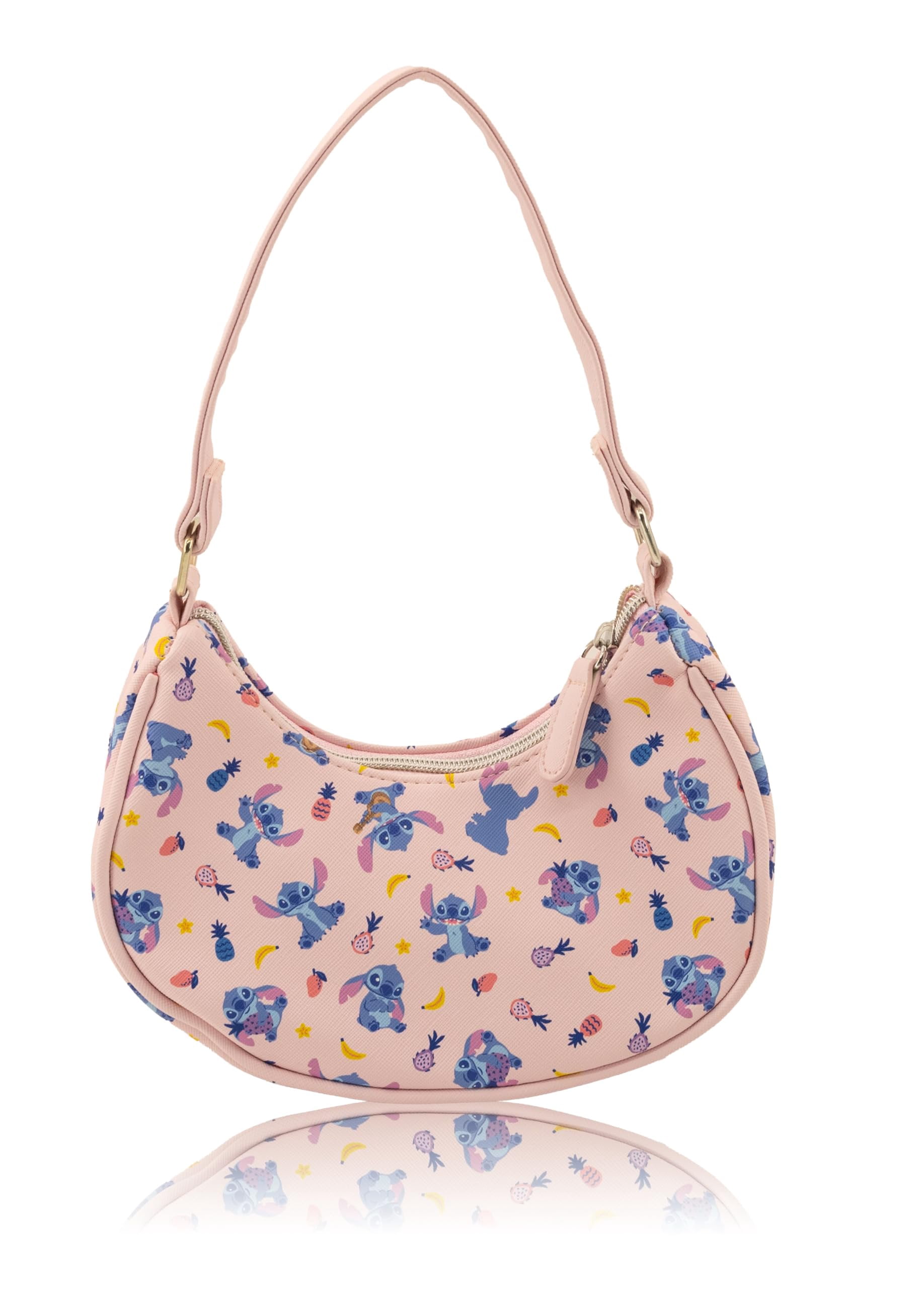 Disney Stitch Hobo Handbag Purse for Girls  Disney Baby Stitch Bright Summer Crossbody Shoulder Bag  Small PU Leather Toddler Purse, Preschool Handbag, Everyday Tote or Travel Mini Purse Ages 3+