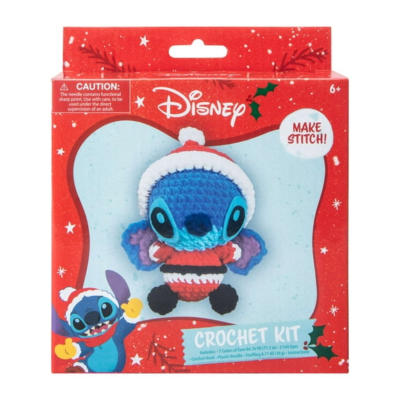 Disney Stitch Holiday Crochet Kit with Santa Outfit Accessories