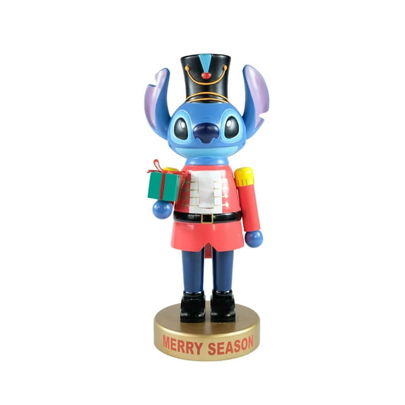 Disney, Stitch Holiday Nutcracker, 11.5 Inches Tall, Blue, Red