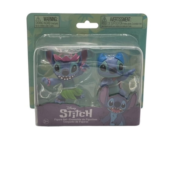 Disney Stitch Hula/Superhero Stitch Figure Set 2-Count