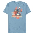thumbnail image 1 of Disney Stitch It’s My Birthday - Short Sleeve Blended T-Shirt for Adults - Customized-Ocean Blue, 1 of 5