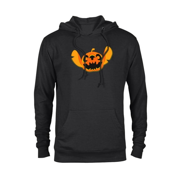 Disney Stitch Jack-O’-Lantern Halloween - Pullover Hoodie for Adults - Customized-Black