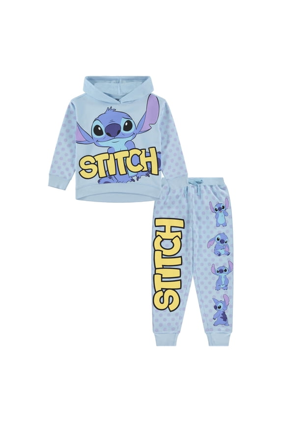 Stitch Jumbo Print Hooded Sweatshirt & Jogger Set