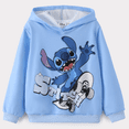 thumbnail image 1 of Disney Stitch Kids Hooded Sweatshirt Toddler Kids Clothes Long Sleeves Top Blue Graphic Skateboard Print Hoodie Sizes 2-9Y, 1 of 7