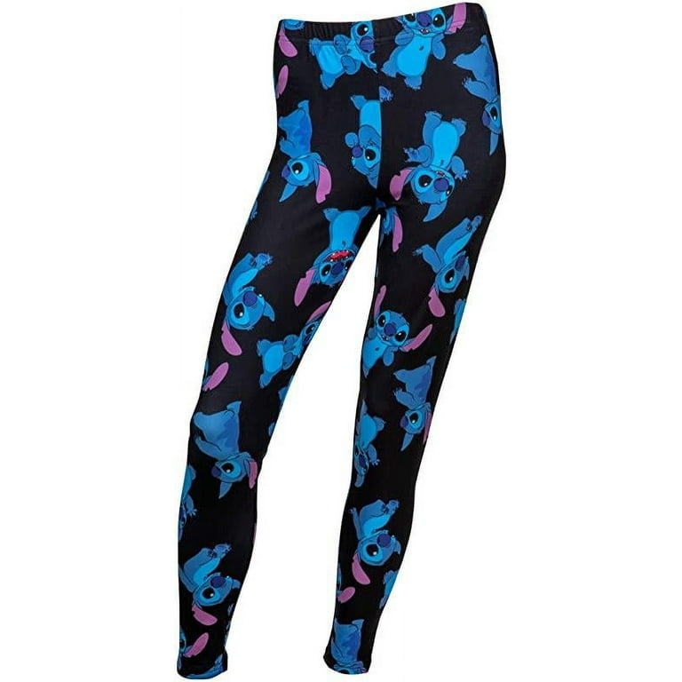 Disney Stitch Leggings All Over Print Stretch Black