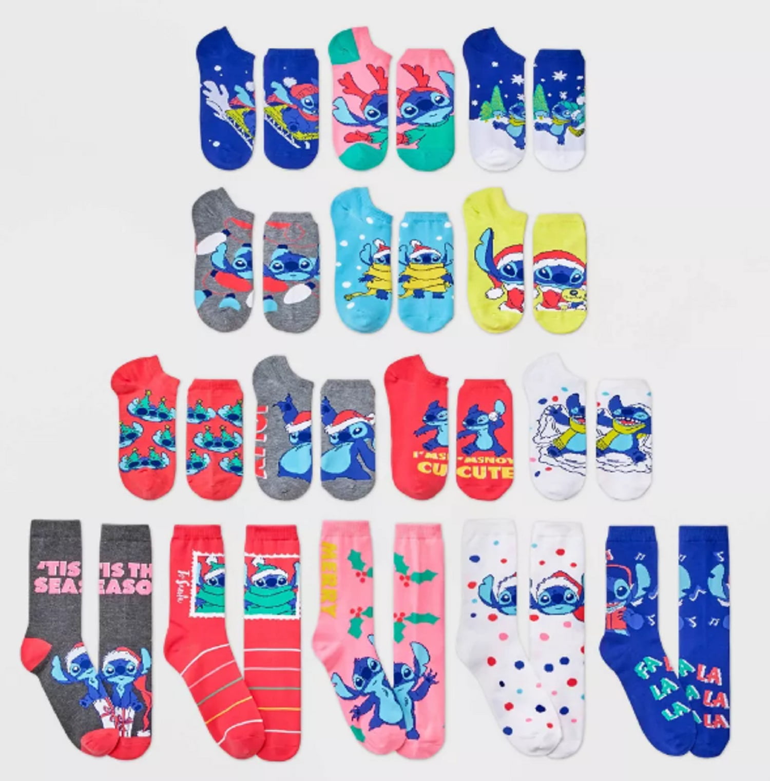 Disney Stitch Lilo 15 Days Of Socks Advent Calendar Assorted Colors disney-stitch-lilo-15-days-of-socks-advent-calendar-assorted-colors